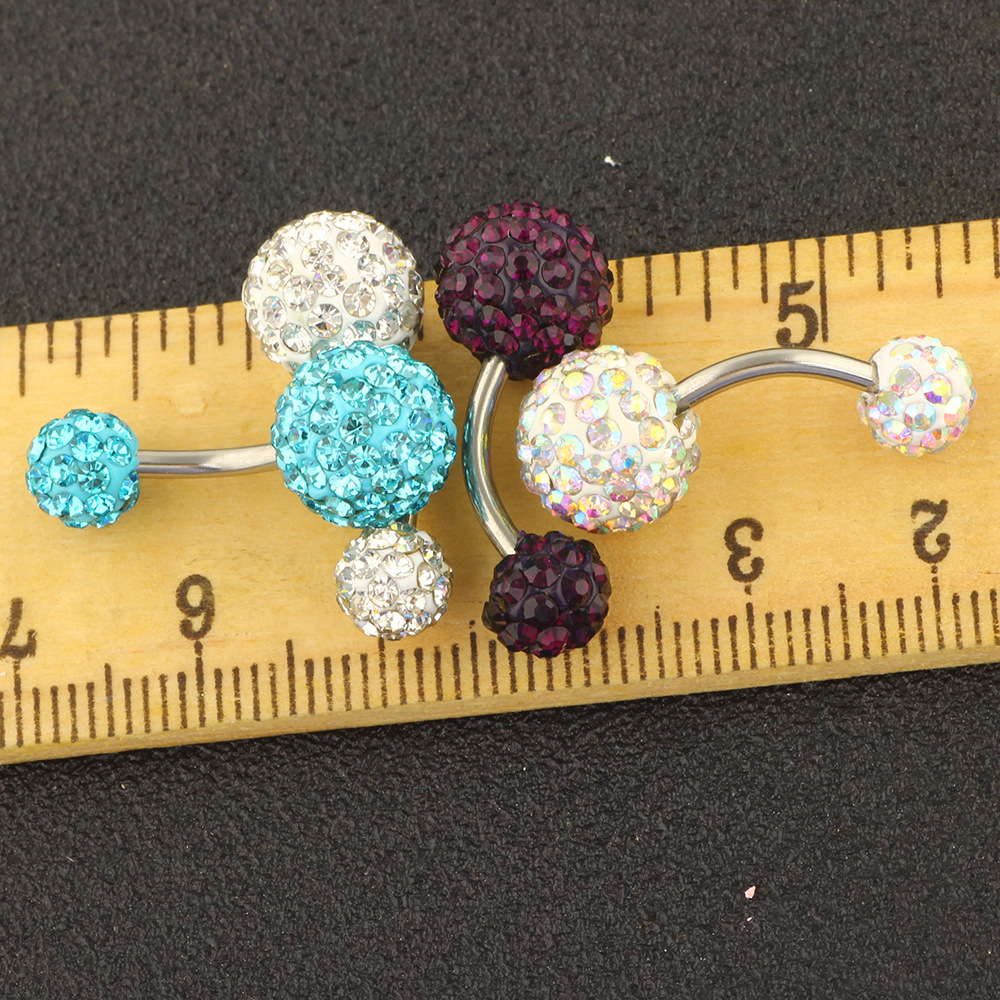 Amazon Hot Sale 4-8 Piece Stainless Steel Clay Belly Button Rings Set - Body Piercing Jewelry detail image 13