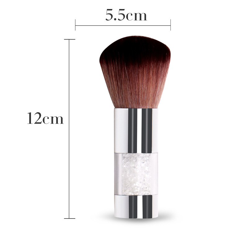 Cepillo de polvo de uñas marrón de alto grado especial transfronterizo cepillo de limpieza de uñas con cepillo de polvo de uñas de diamante ventas directas de fábrica