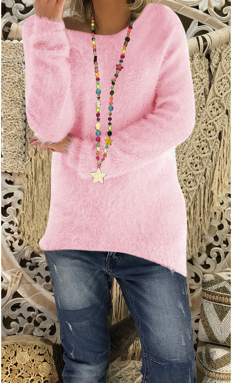 Damen Oversized Langarm Strickpullover Aus Baumwolle Für Herbst_voghion.com