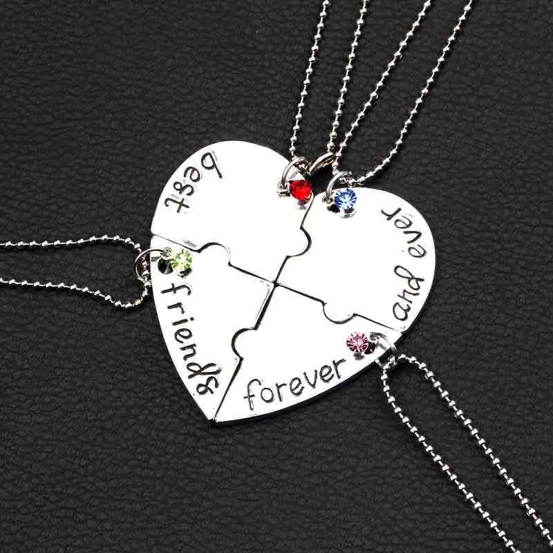 Hot-Selling Four-piece Best Friends Pendant Necklace wholesale