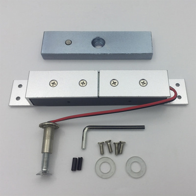 耀莱克门禁厂 180KG两线单门标准尺寸大磁吸拉力暗装不包边磁力锁|ms