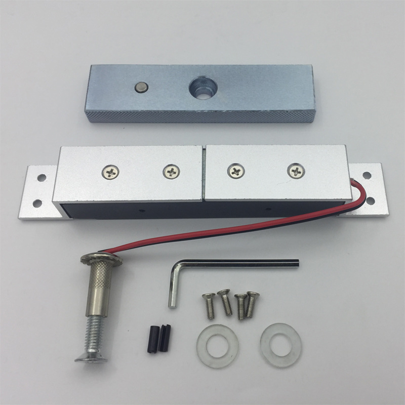 耀莱克门禁厂 180KG两线单门标准尺寸大磁吸拉力暗装不包边磁力锁|ms