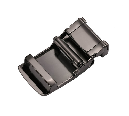 Men's leather belt buckle with no holes and no teeth alloy waist head buckle with no teeth automatic buckle 3.8 heads top grain leather 
