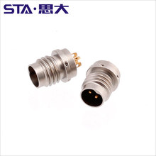 高温密封连接器 美国CTC传感器4芯插头 玻璃烧结1/4美标航空插头