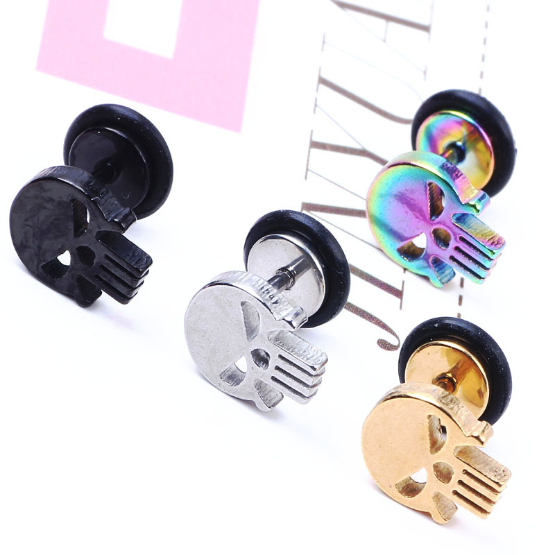 Geometric Stainless Steel Earrings for Women - Silver Fashion Cartilage Stud Hoop detail image 8