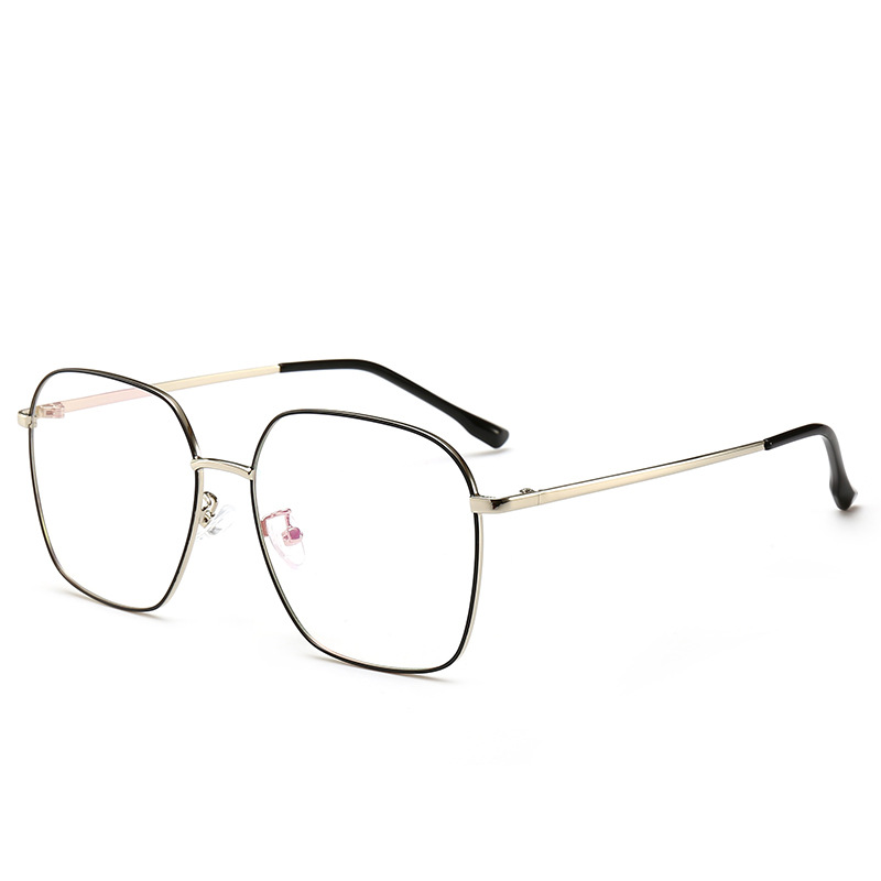 Celebridad popular estilo de celebridad elegante Marco de moda para hombres y mujeres gafas marco simple decorativo cara redonda adelgazante Marco de gafas pequeñas