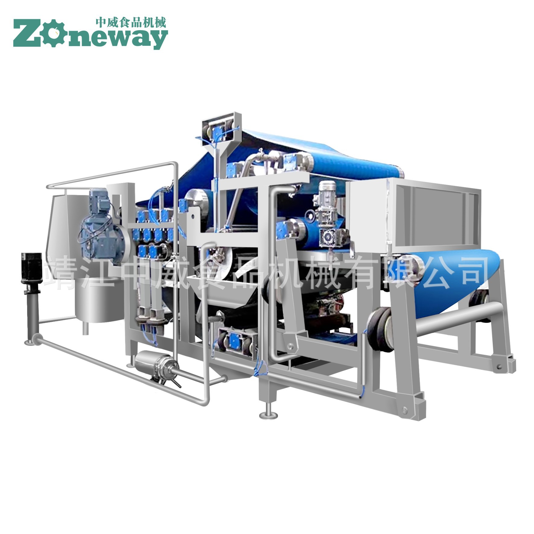 DYJ型水果蔬菜带式压滤机 大产量果蔬压榨生产线机械设备