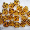 25mm Leopard Potal Potal Cross Flower Beads Cross Potal Potal Trumped Accessories Cross Flower -shaped Alien Beads