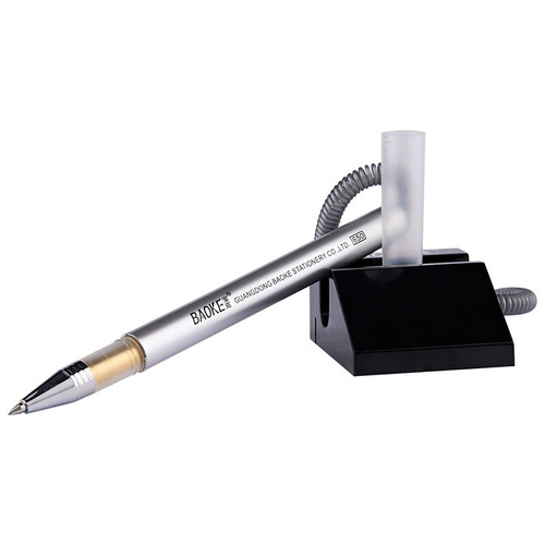 Baoke NO650 fixed desk pen gel pen business office bank signature pen sticky desk pen 0.5mm direct supply