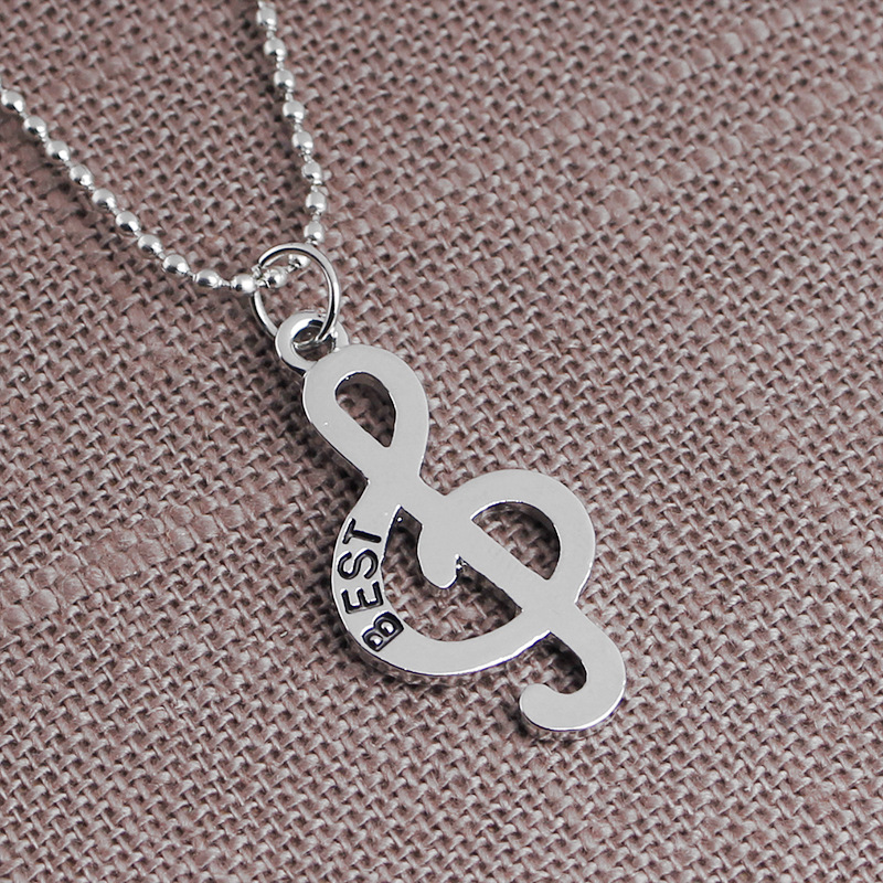 Necklace Best Friends Music Symbol Pendant Necklace Female Clavicle Chain Yiwu Nihaojewelry Wholesale display picture 5