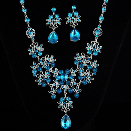 Jewelry Bridal Jewelry Butterfly Large Water Drop Necklace Earring Set Wedding Jewelry Wedding Gauze Accessories