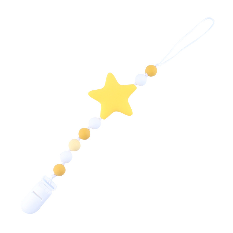 Nueva Cadena de chupete para bebé Nueva Cadena de silicona mordedor bebé anti-gota suministros maternos e infantiles comercio exterior