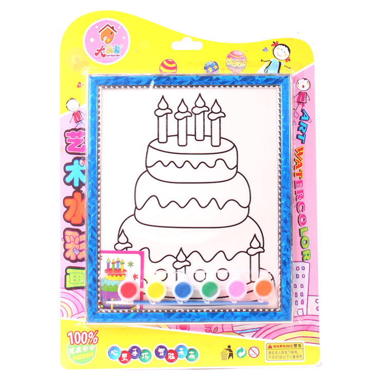 Painter 2024 Hardcover Blister card Children 6 propylene Art Watercolor Hand drawn diy manual children Graffiti