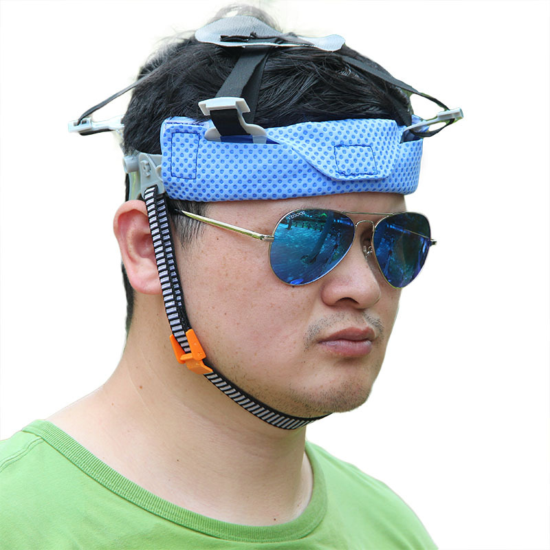 厂家新款冰凉降温安全帽吸汗带棉垫电焊帽止汗带吸汗安全帽垫帽衬