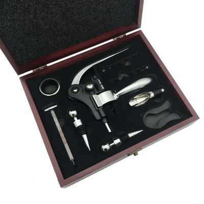 现货红酒开瓶器套装 兔头开瓶器礼盒套装 仿红木红酒酒具