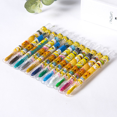 Propelling Crayon 24 Children of color crayons 18 Children's painting paint brush 12 Color environmental protection Non-toxic customized