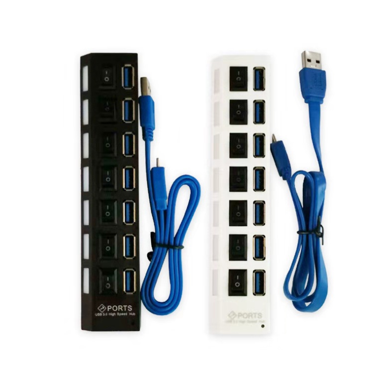 7-Port 3.0HUB USB3.0 7-Port Hub USB3.0 divisor USB un arrastre siete Hub interruptor independiente