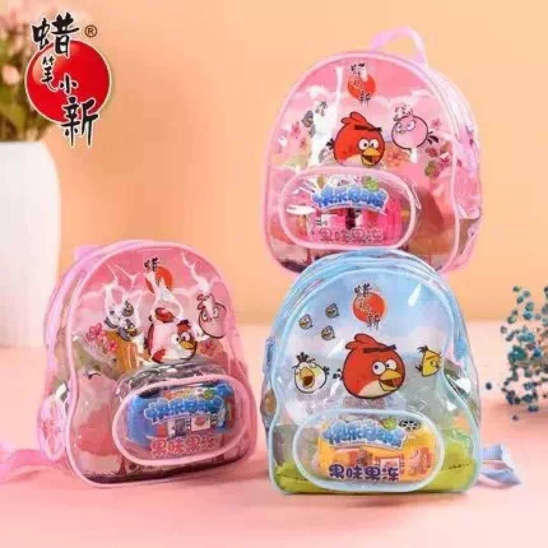 2020 new goods Crayon Shin Chan 500g happy General mobilization Fruity Yogurt flavored jelly School bag jelly