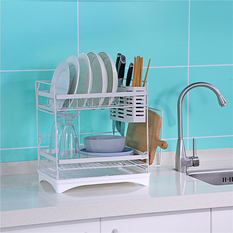 Buy quality Stainless Steel Paint Sink Drain Rack Kitchen Racks Dishes