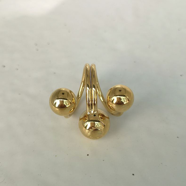 Plating Design Fashion Geometric Copper 18k Gold Plated Open Ring In Bulk