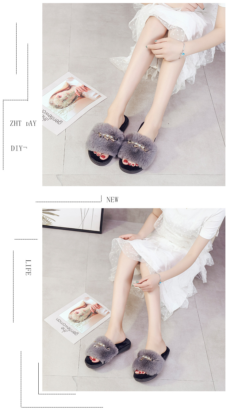 new thick plus velvet plush slippers NSPE10019