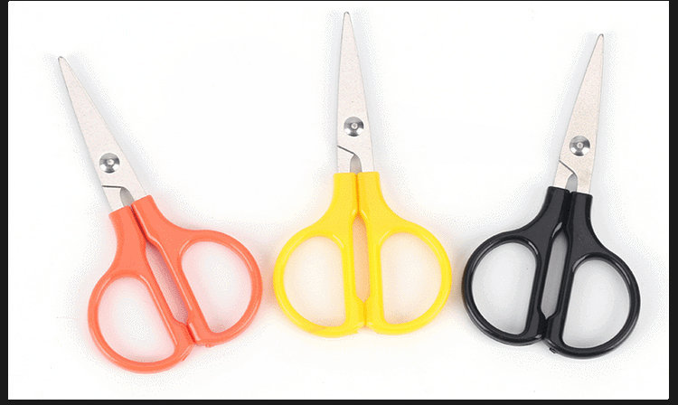 批发家用不锈钢儿童安全手工小剪刀 多功能塑料柄迷你剪纸剪刀详情10