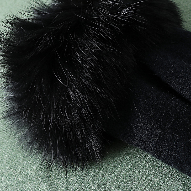 韩版秋冬季女士手套保暖羊毛兔毛球开车羊绒针织加绒包邮触屏手套