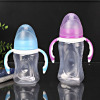 Children's feeding bottle, automatic straw, handle, bottle detergent, 180 ml, 240 ml, wide neck