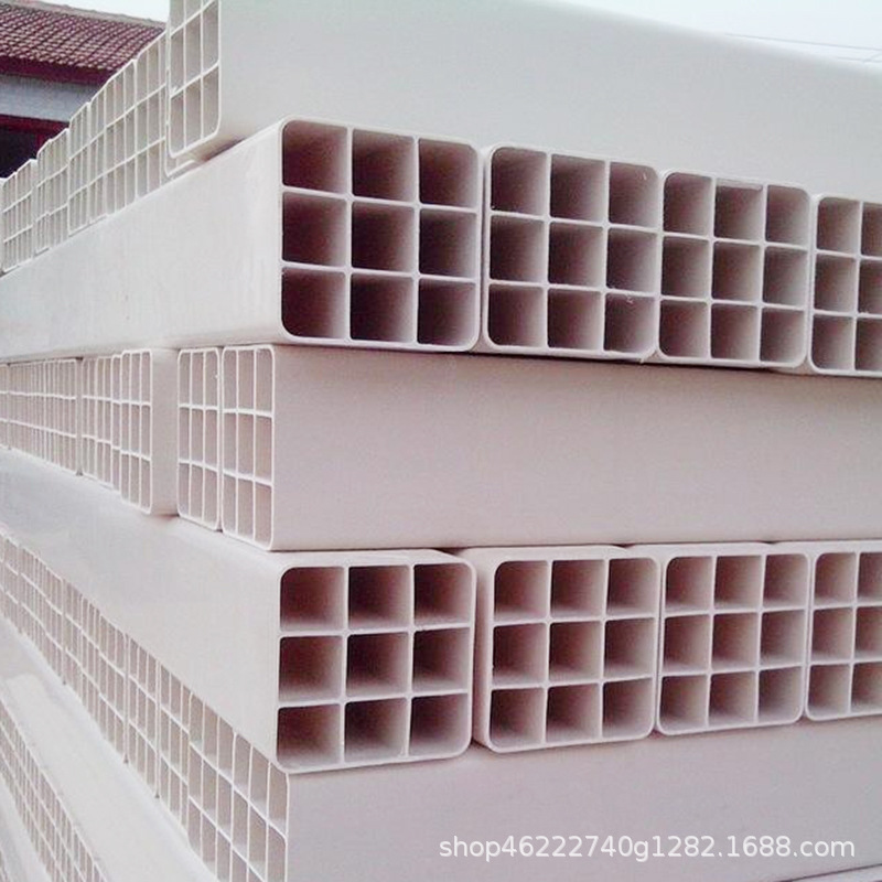 PVC格栅管9九孔6六孔单孔管塑料方管穿线管单孔多孔通信管格栅管