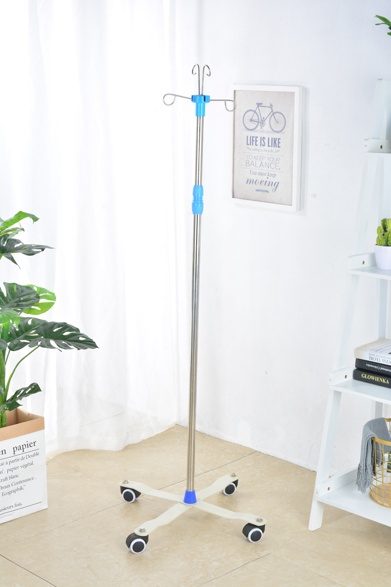 不锈钢输液架 落地式输液架点滴架盐水架 带轮304不锈钢输液架