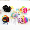 Do not entangle high -bombs nylon solid color towel ring 5 sets of hair accessories children's rubber band sellers gift good supply