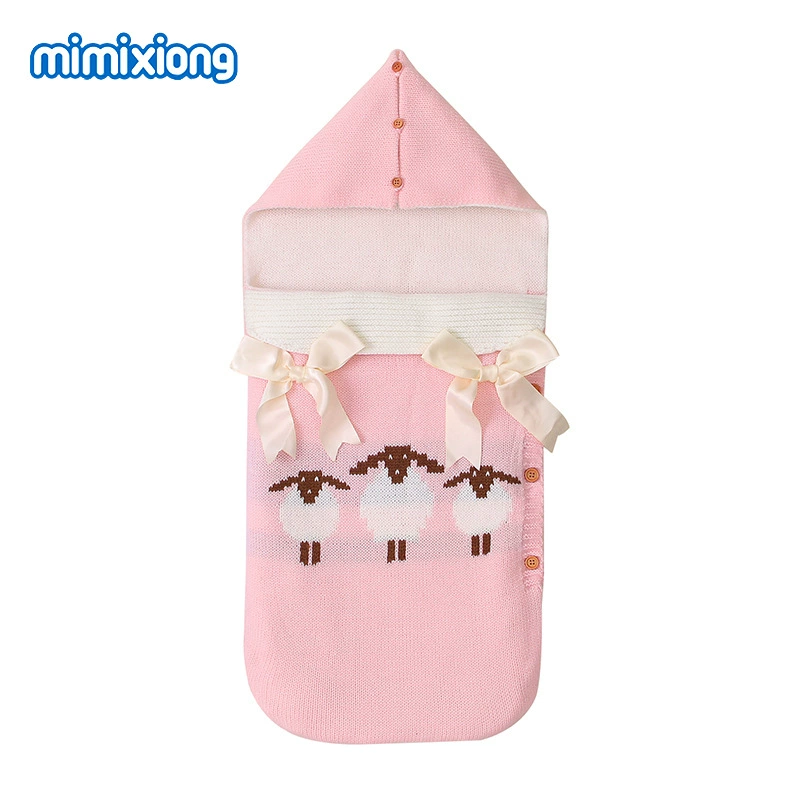 Cartoon knitted sleeping bag for men and women