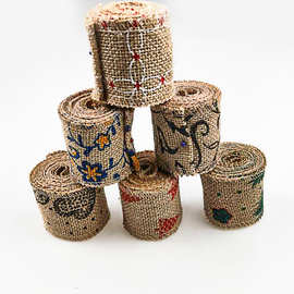 彩色织带天然麻布卷编织织带婚庆工艺品装饰材料家居装饰麻布条