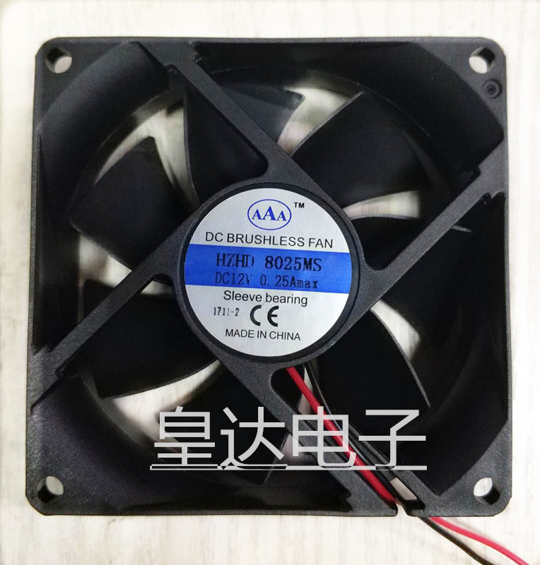 厂家直供 转速3000RPM12V8025散热风机80*80*25MM轴流风扇8CM风扇