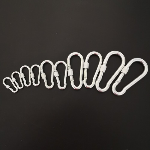 Factory Wholesale Zinc Plated Safety Buckle Climbing Buckle Spring Clip Fast Connection Ring Solid Quality Rigging Hardware