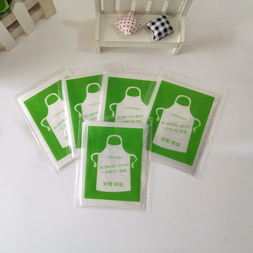 Disposable apron plastic PE waterproof transparent lobster hot pot catering children's bib oil-proof independent packaging wholesale