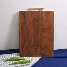 北美黑胡桃木铁木砧板案板切菜板粘板菜板家用长方形面板实木钻板