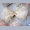 Chicbaby Korean children's new hair jewelry girl gold dot net yarn Crown princess sweet bow hair clip