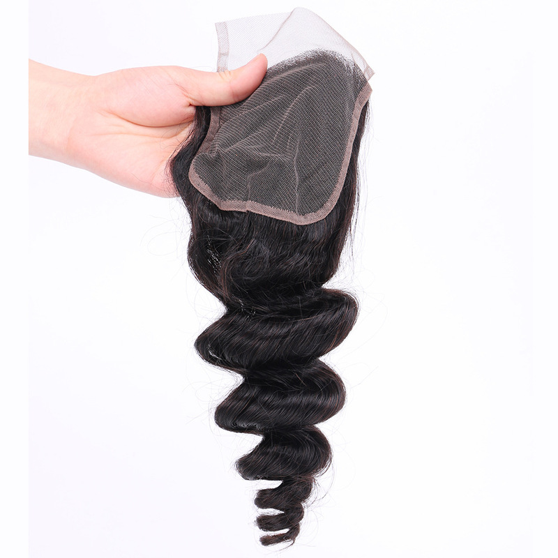 Chanxiu bubble hair real hair piece lace accessories human hair closure4X4 Xuchang cross-border supply Chanxiu bubble hair real hair piece lace accessories human hair closure4X4 Xuchang cross-border supply