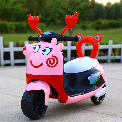 2019 new pattern Children&#39;s electric car motorcycle Pig tricycle Gift Boy direct deal
