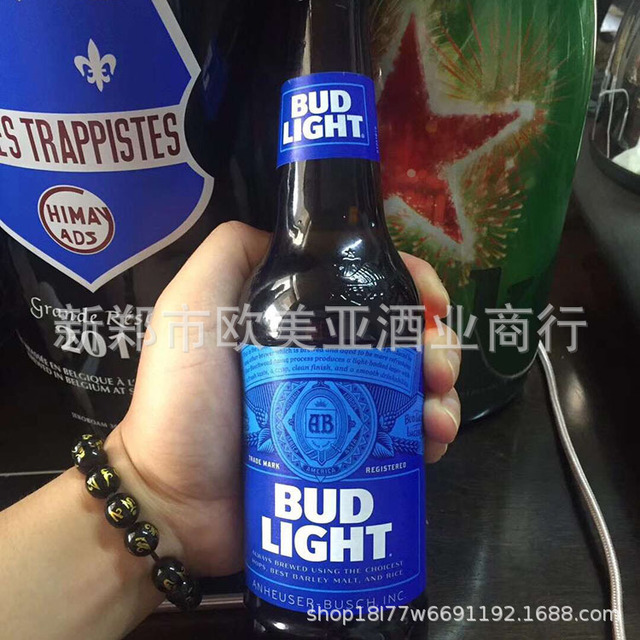 Anh nhập khẩu Budweiser lọ màu xanh 300ml nắp vặn hộp đêm thanh ktv 12 chai / hộp Bia
