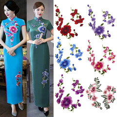 臻美繡品 服裝輔料刺繡花邊布貼電腦機繡花朵手縫梅花水溶一套新