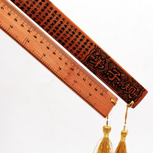 Old bamboo laser engraving with ruler scale and ruler mixed crafts student souvenirs craft gifts wholesale