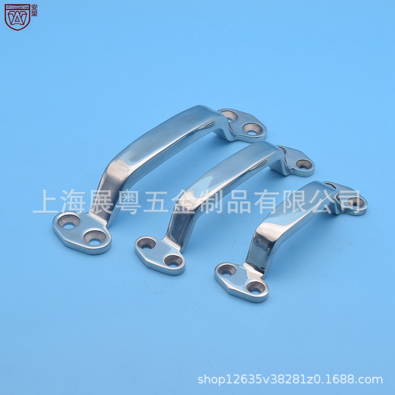 AW Anwang hardware de doble agujero de fundición fina mango industrial mango 304 acero inoxidable 120MM / 150MM / 176MM mango
