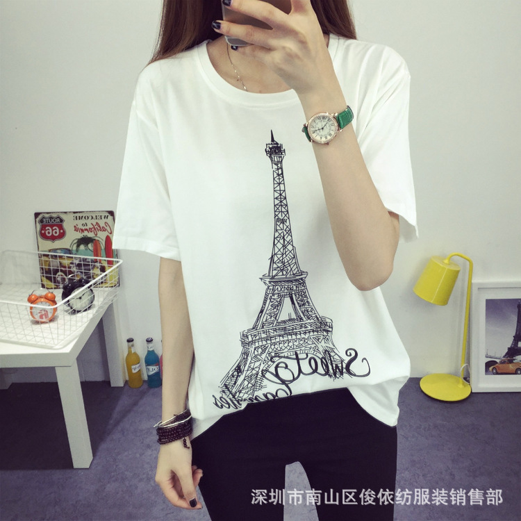 T shirt femme JUNYI TEXTILE VêTEMENTS en Coton - Ref 3314766 Image 174