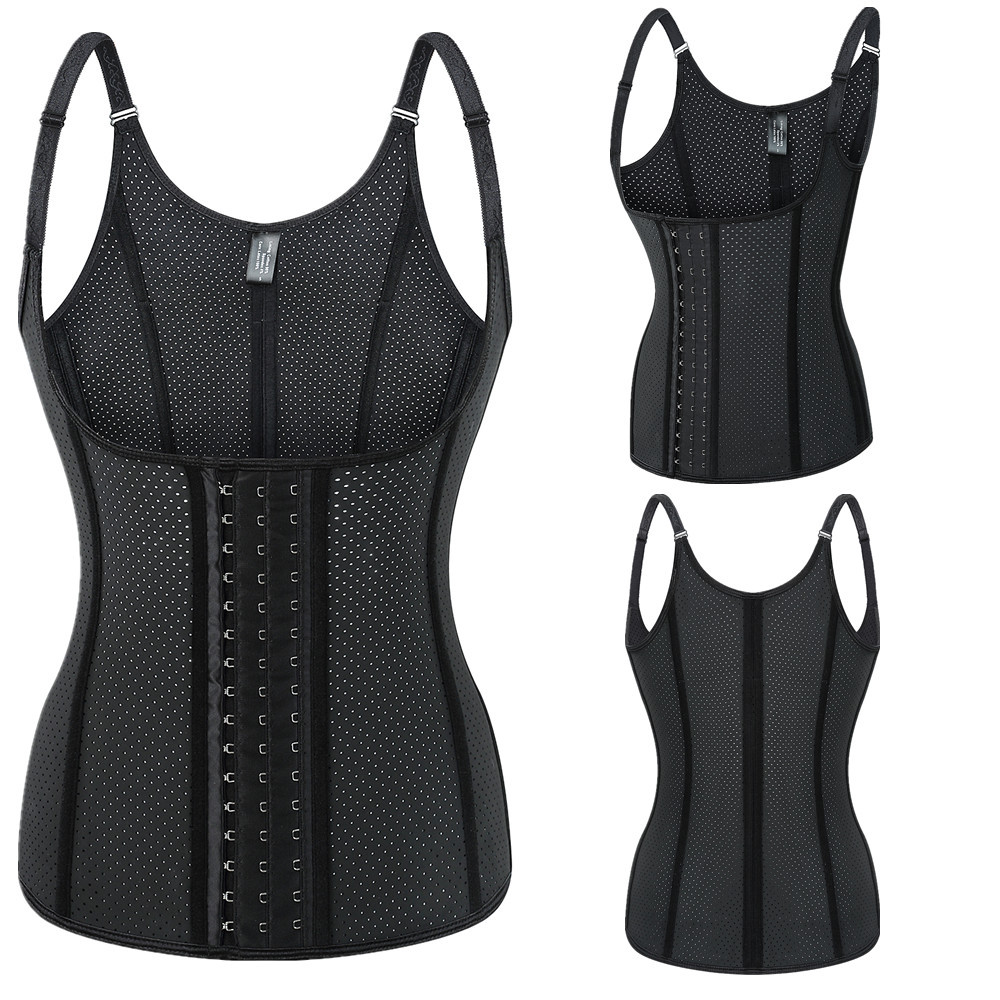 new pattern 12 punching Girdle latex Breast care Tight fitting vest shape Underwear jacket Recoil Abdominal band Girdle