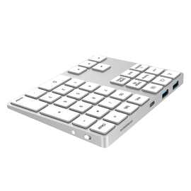 二合一 数字键盘 USB C 3.1 HUB 功能铝合金34键蓝牙自定义键盘厂