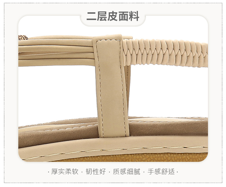Cross-border supply 2025 new style sandal for women, thick-soled cake, large-sized women's sandal, fashionable Roman style, 36-43 undefined