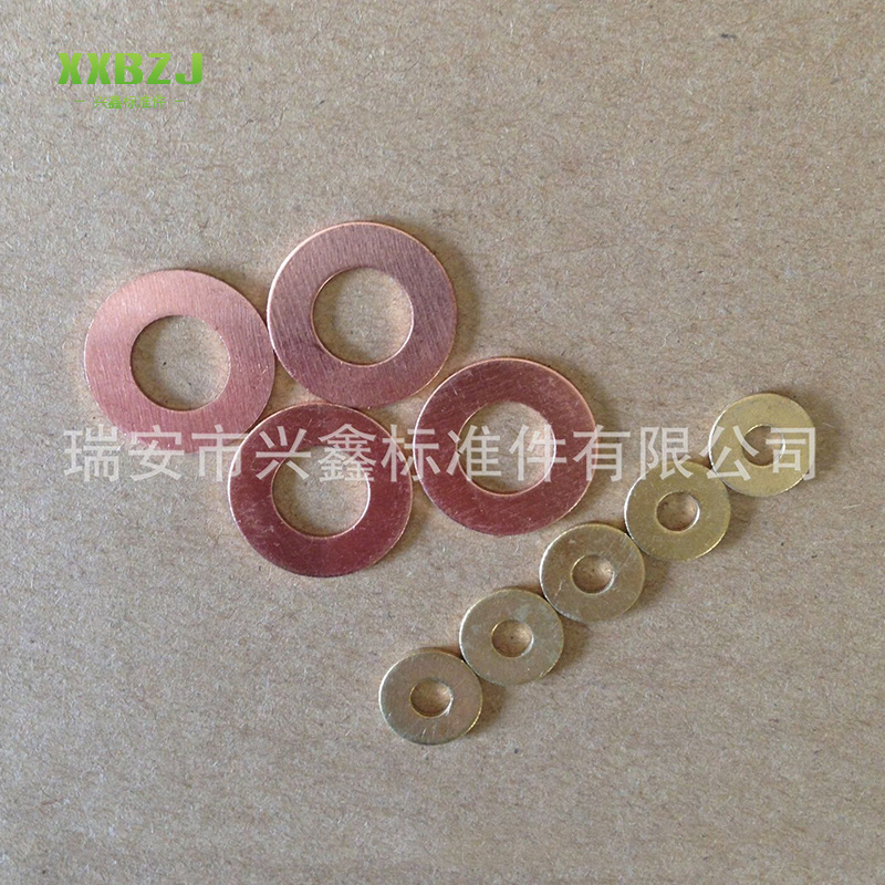 厂家直营 各种平垫圈 紫铜垫圈 黄铜垫片高强度65锰钢不锈钢304等