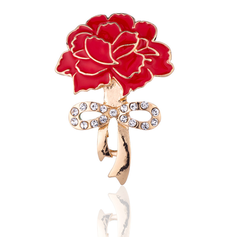 11g Weight Brooches Classification Daily Occasion Alloy Material Mother'S Day Festival Flower Pattern Women's Gender Plating Design Elegant Style Elegant Flower Alloy Plating Women's Brooches 1